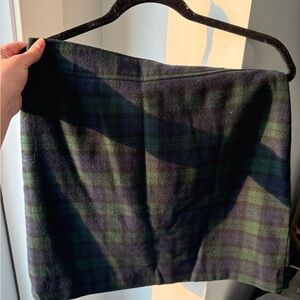 J. Crew Blue and Green Mini Pencil Skirt